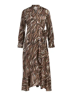 Dulcia Wrap Dress (Fossil/Zebra)
