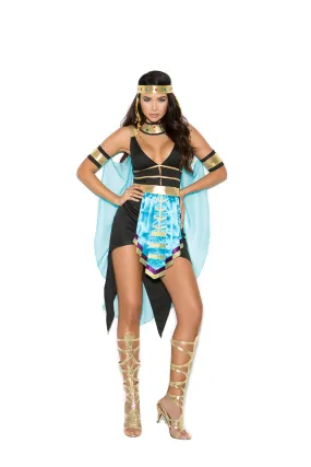 Elegant Moments Queen Of The Nile - 3 pc. costume includes dress with attached belt and cape, headband and neck piece.