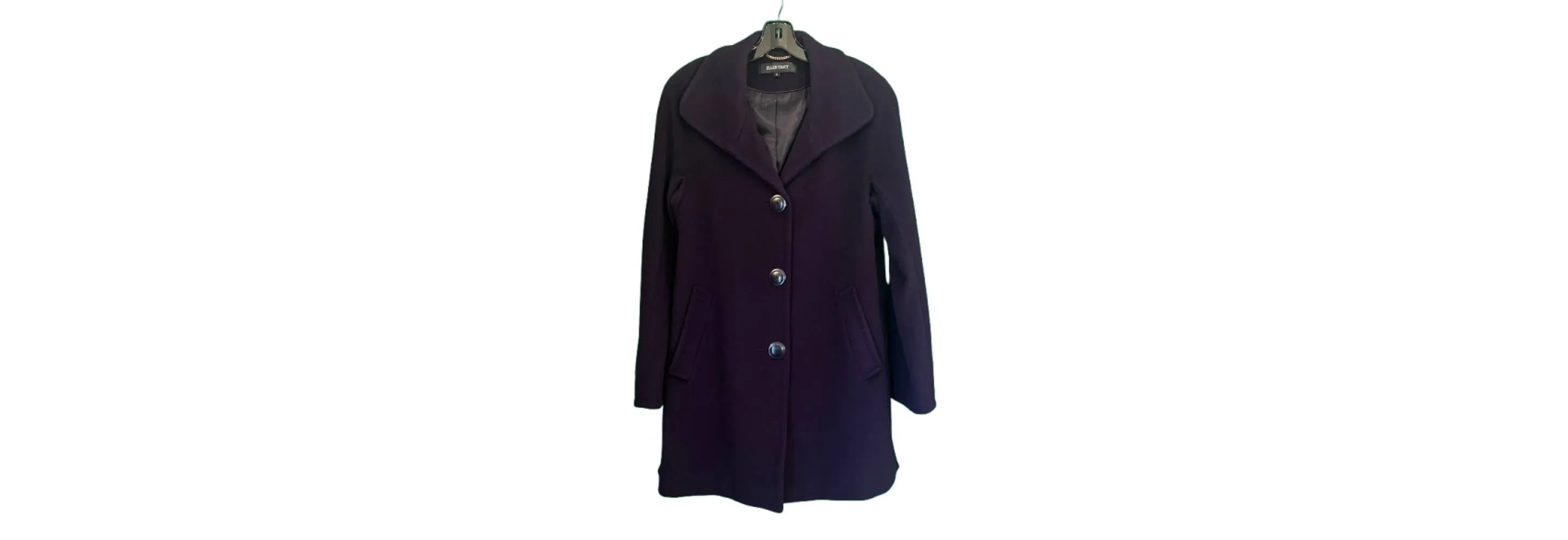 Ellen Tracy Wool Coat Plum -  SZ 2