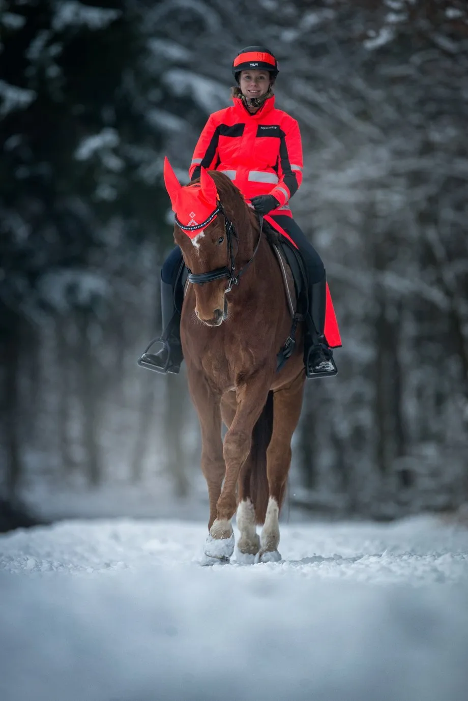 Equisafety Winter Reversible Inverno Jacket Red/Orange