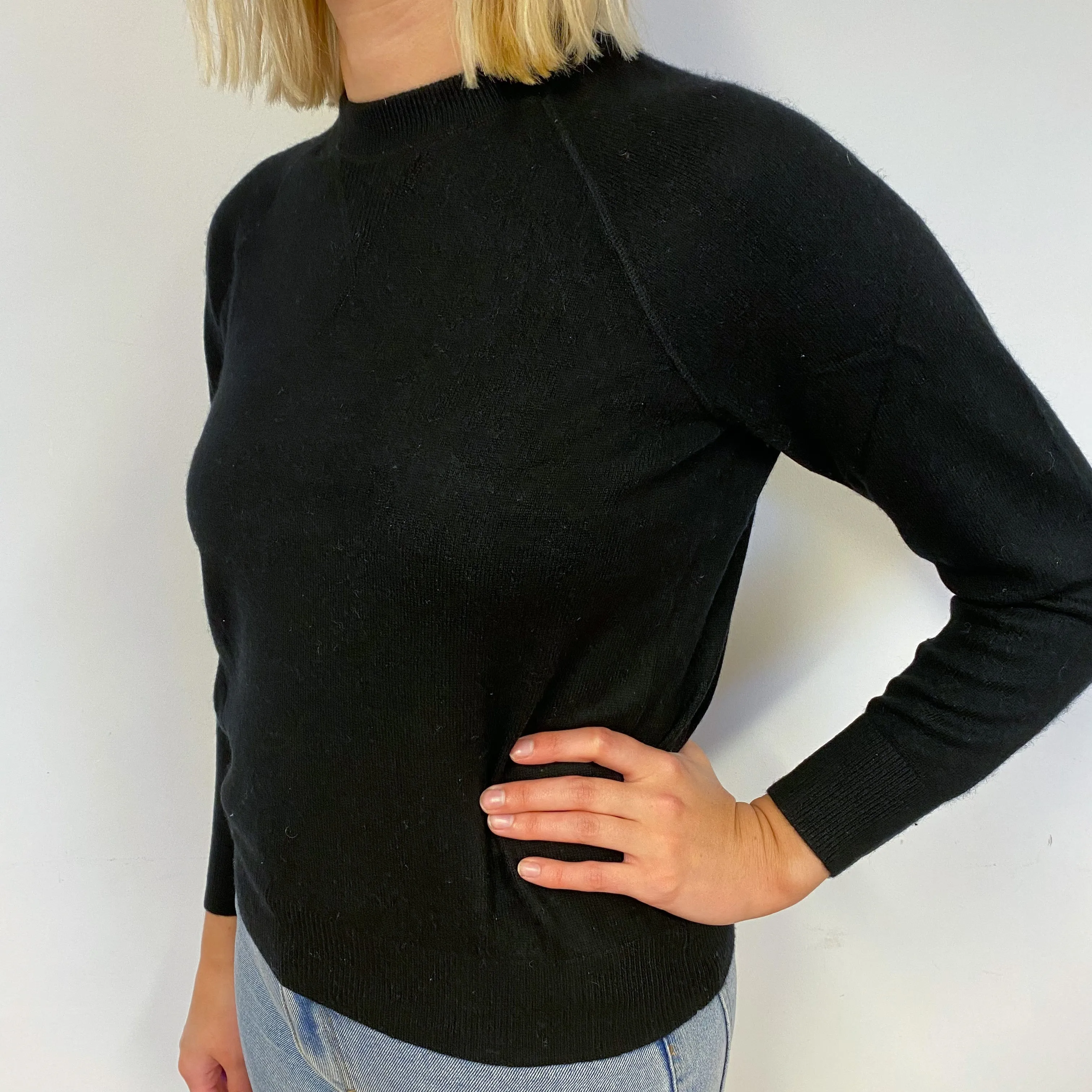 Everlane Black Cashmere Crew Neck Jumper Small