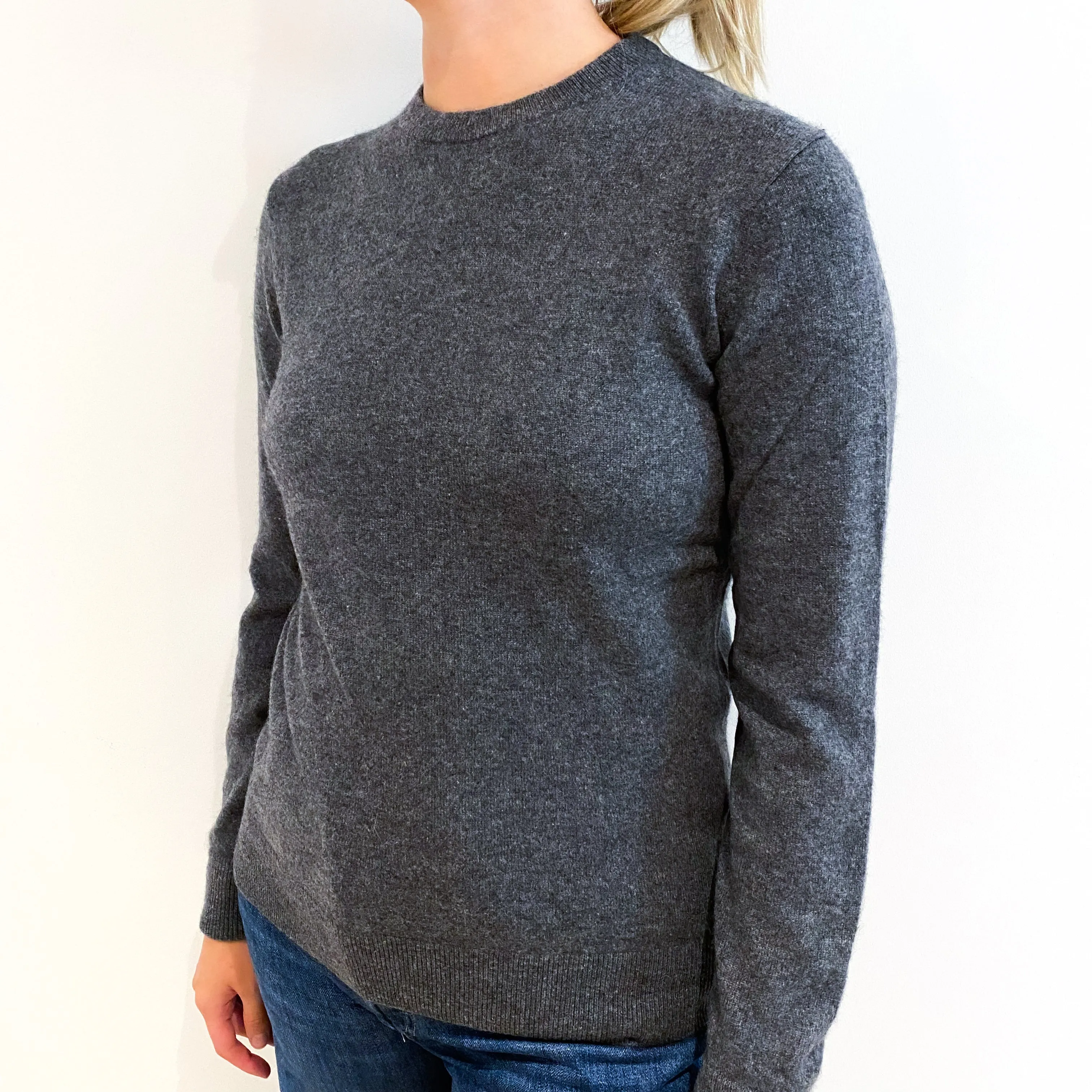 Everlane Slate Grey Cashmere Crew Neck Jumper Small
