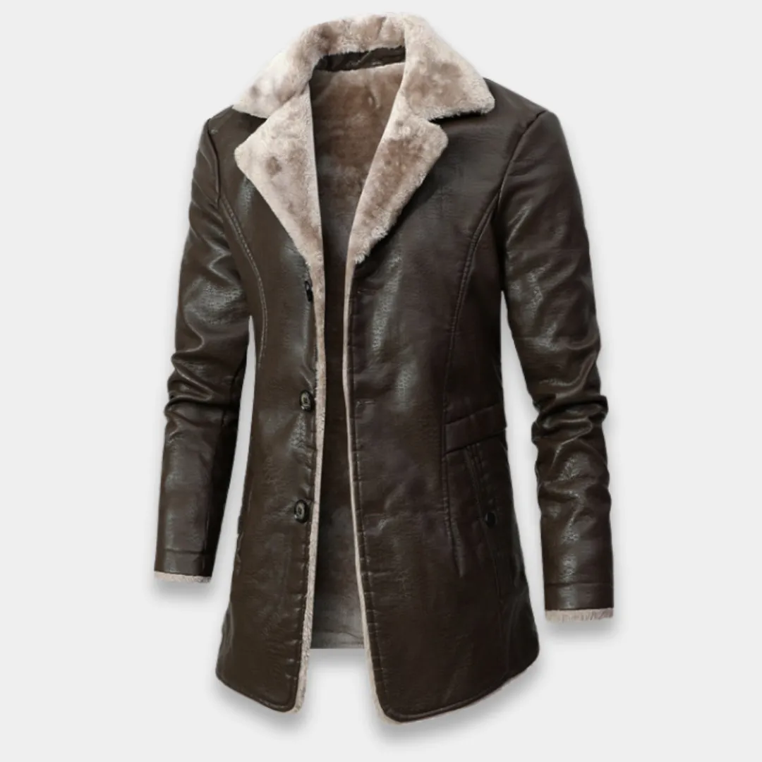Fabio Ricci | Leather Overcoat
