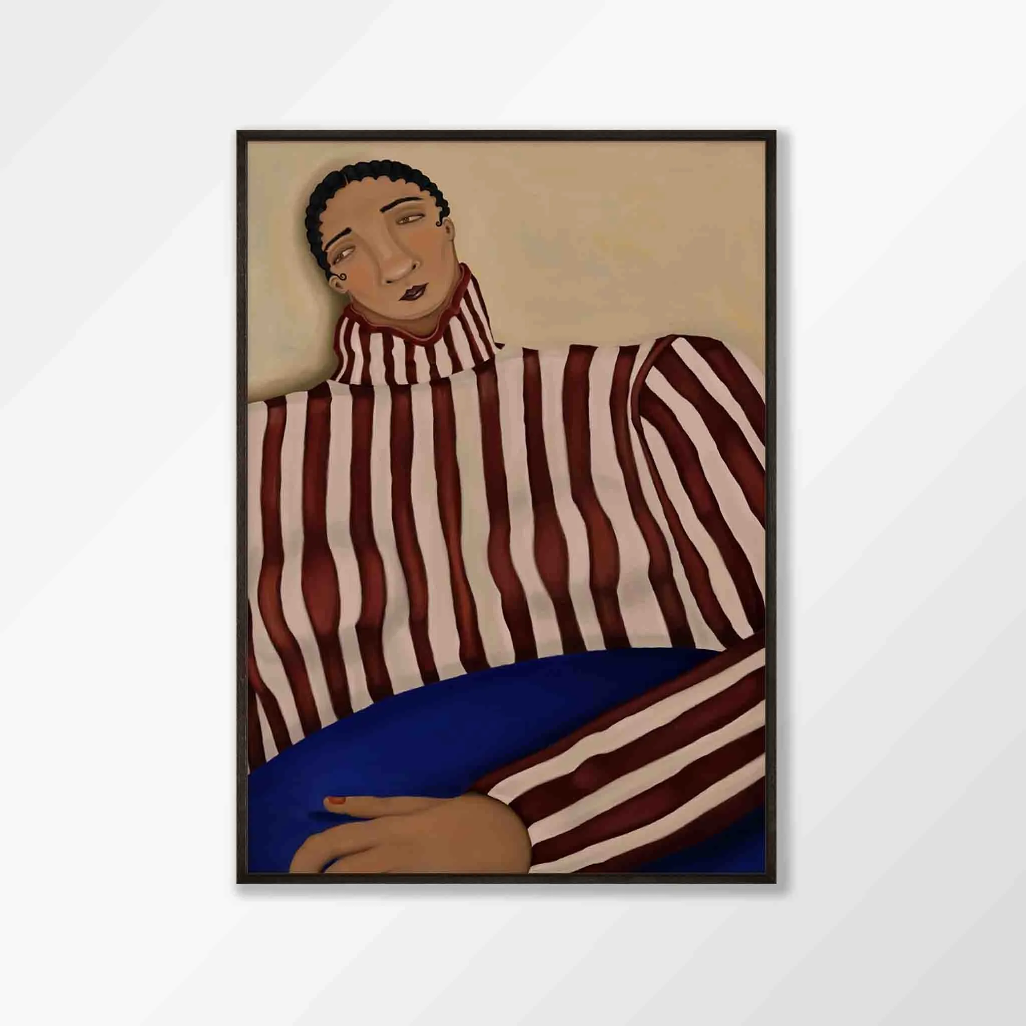 Figurative Man With Striped Jumper