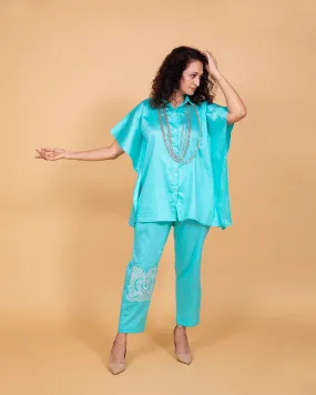 Firozi-blue co-ord set