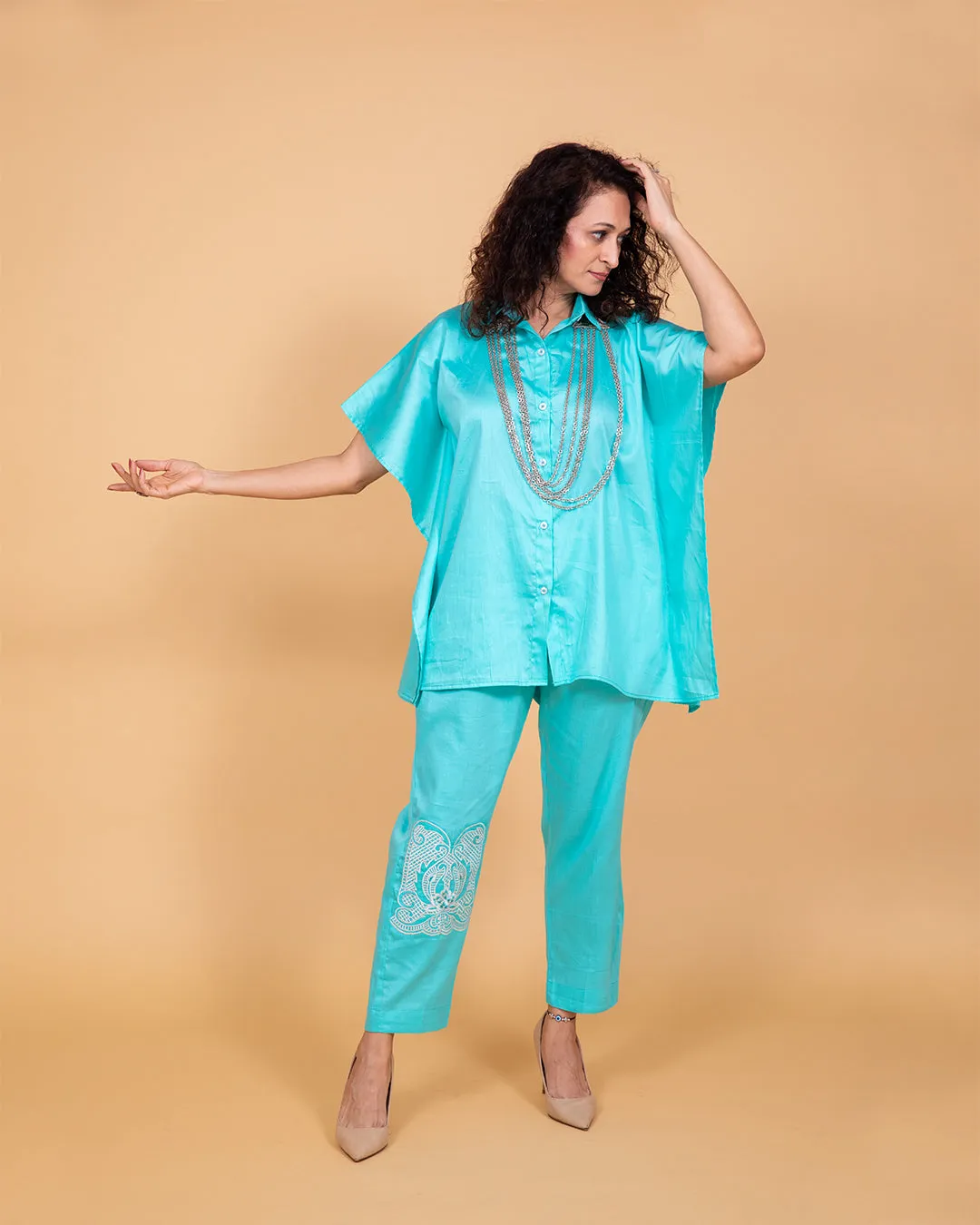 Firozi-blue co-ord set