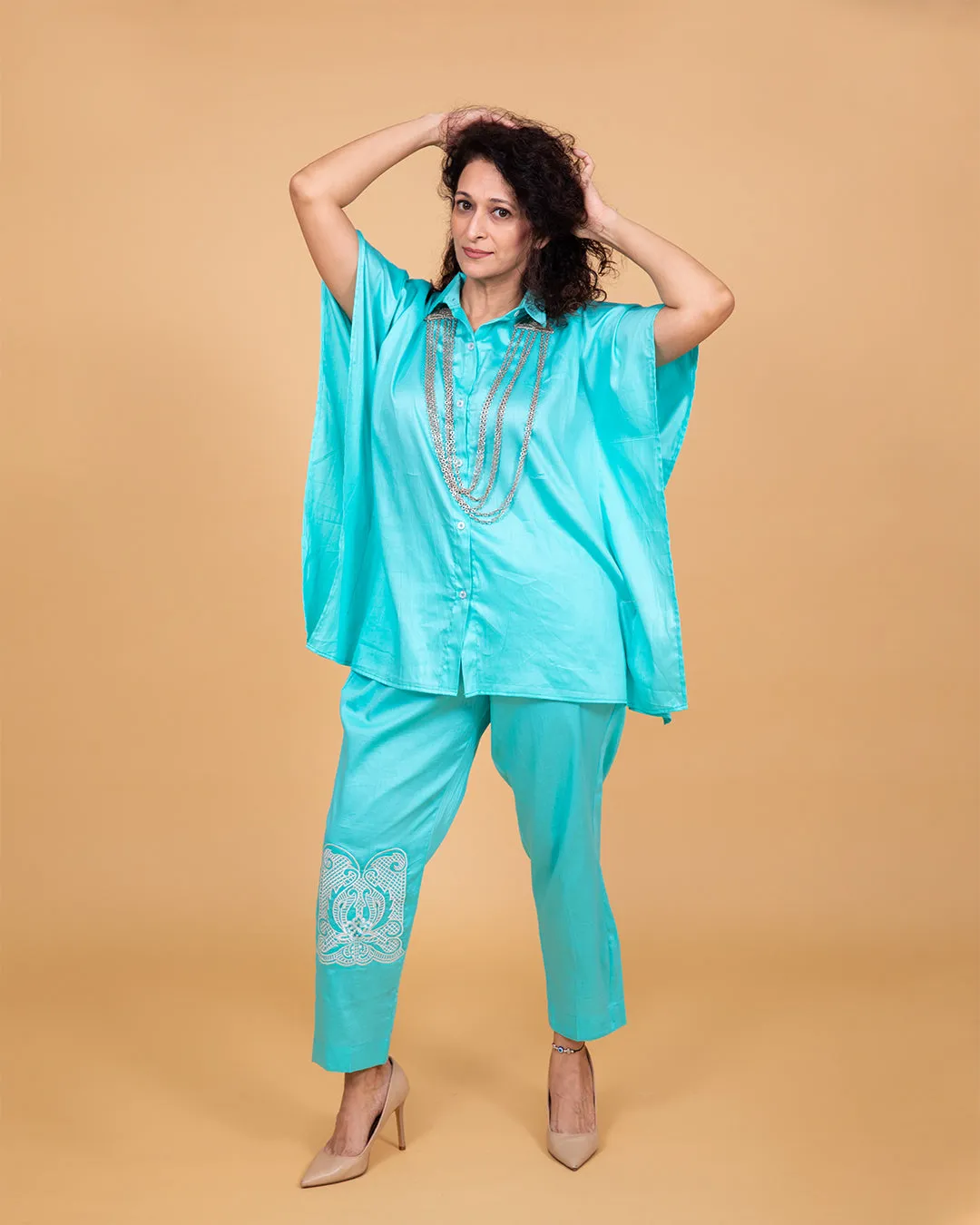 Firozi-blue co-ord set