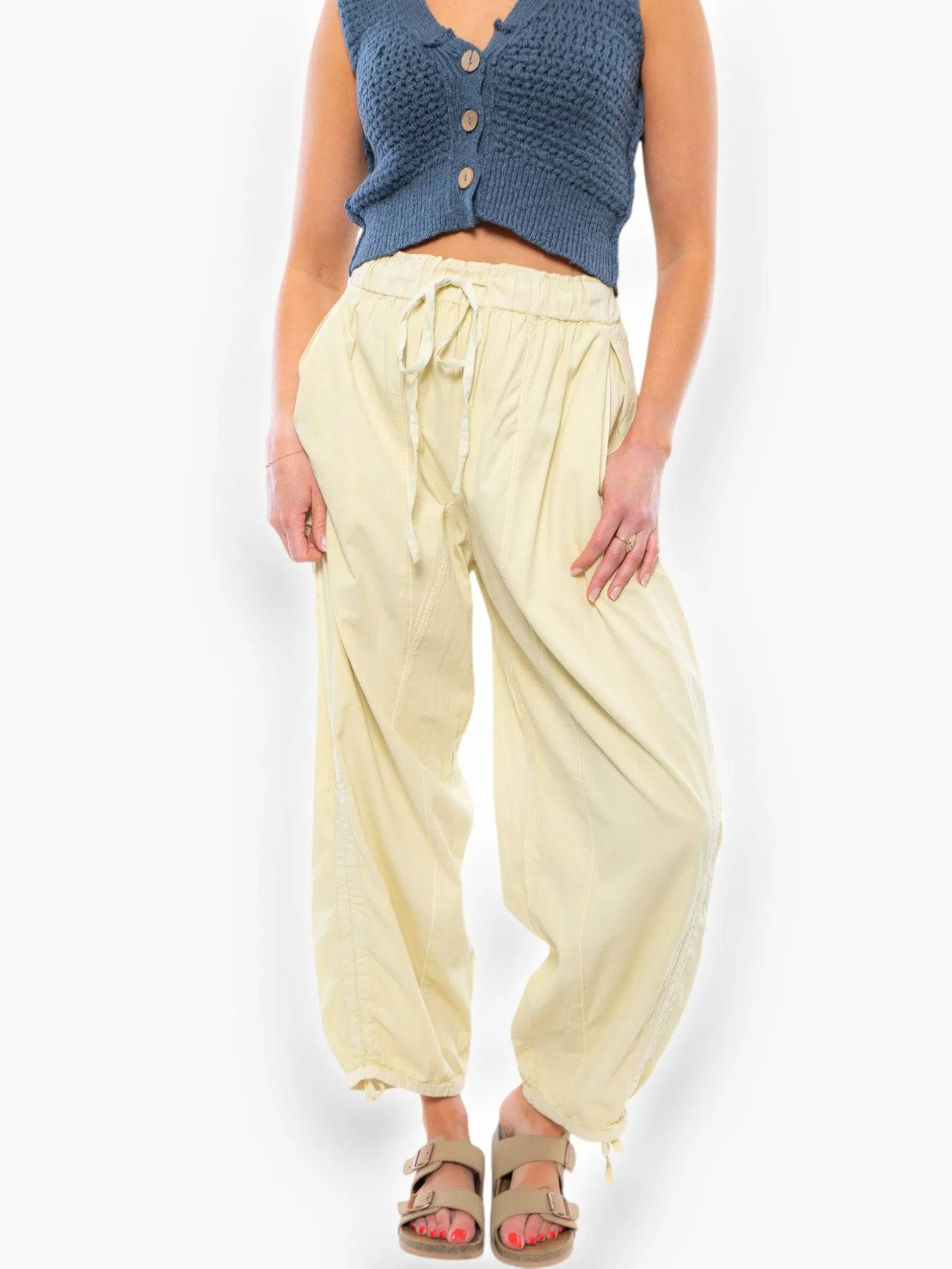 Free People Khaki Chino Hadley Poplin Pants