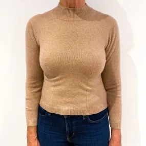 Fudge Brown Cashmere Turtle Neck Jumper