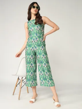 Fusion Ikat Printed Sleeveless Jumpsuit (Set Of 1)