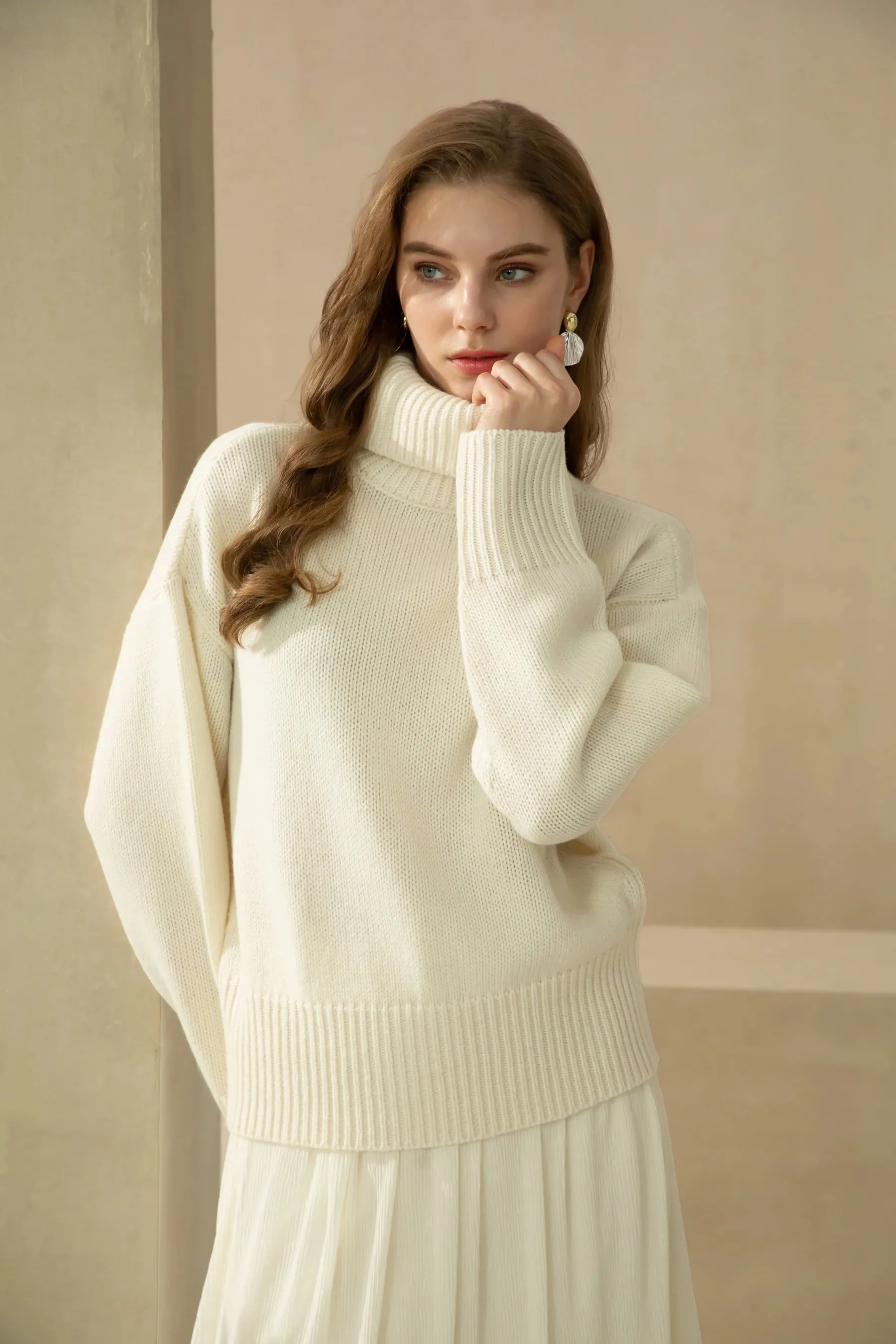 GDS Thistle Wool Knit Jumper | White