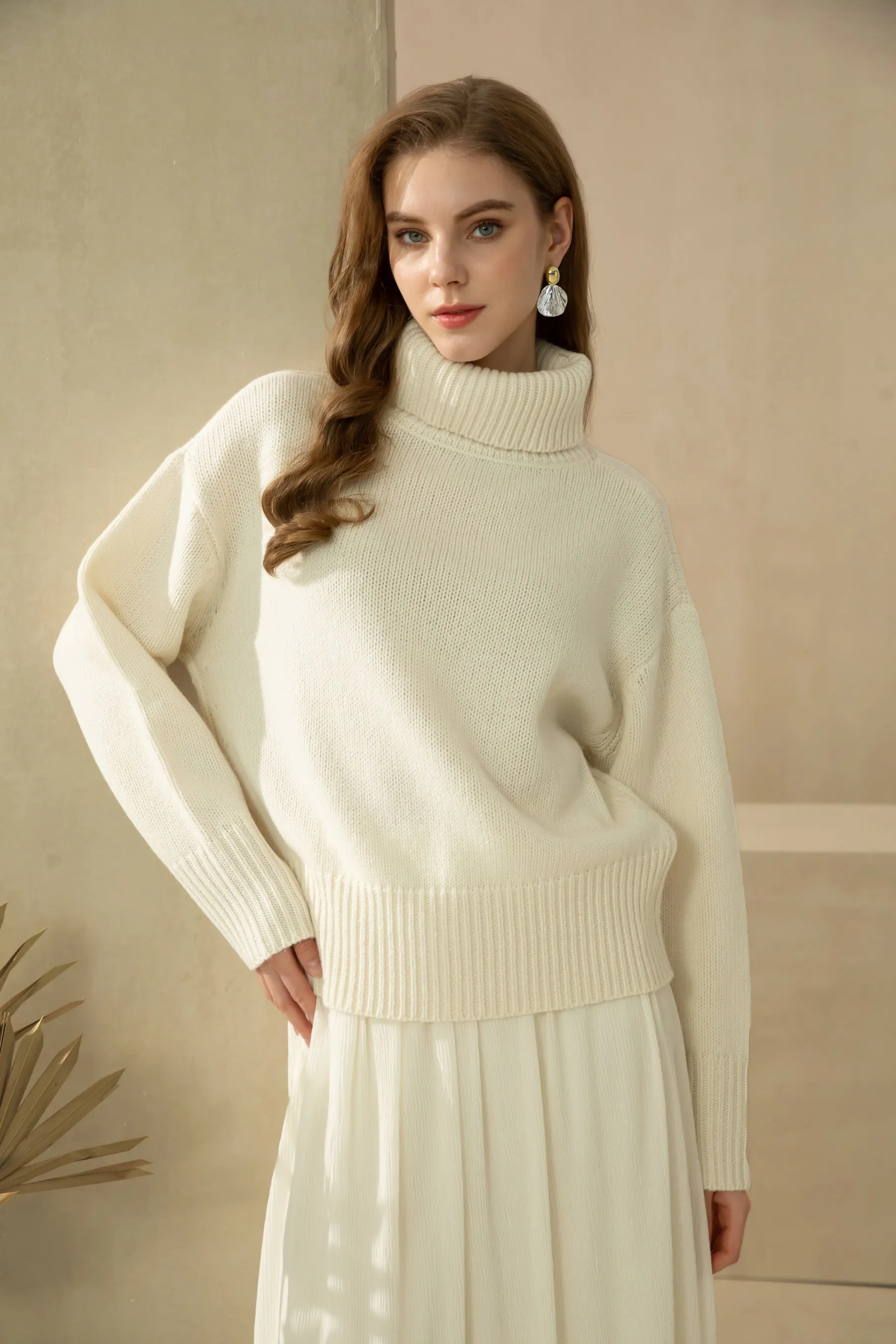 GDS Thistle Wool Knit Jumper | White