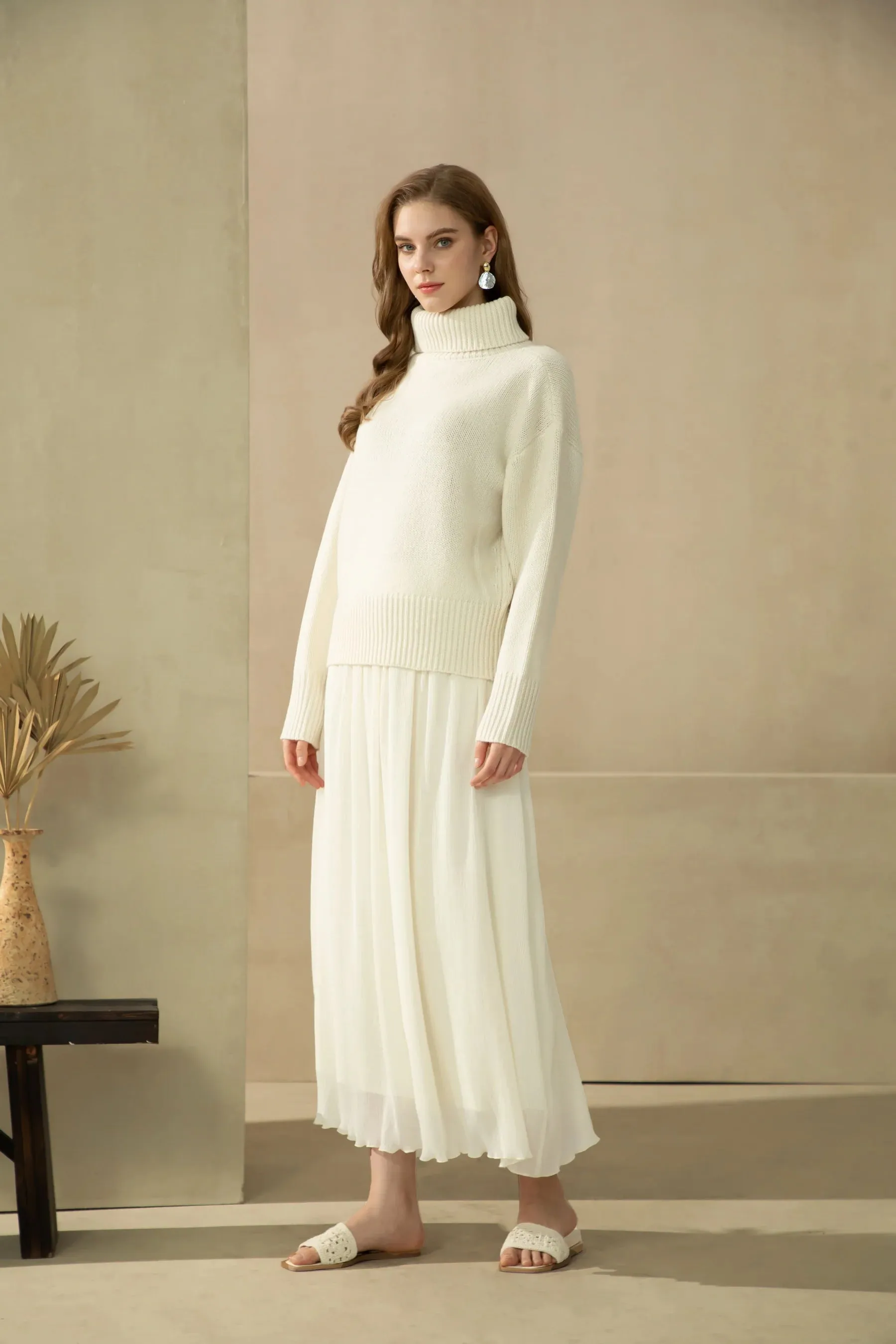 GDS Thistle Wool Knit Jumper | White