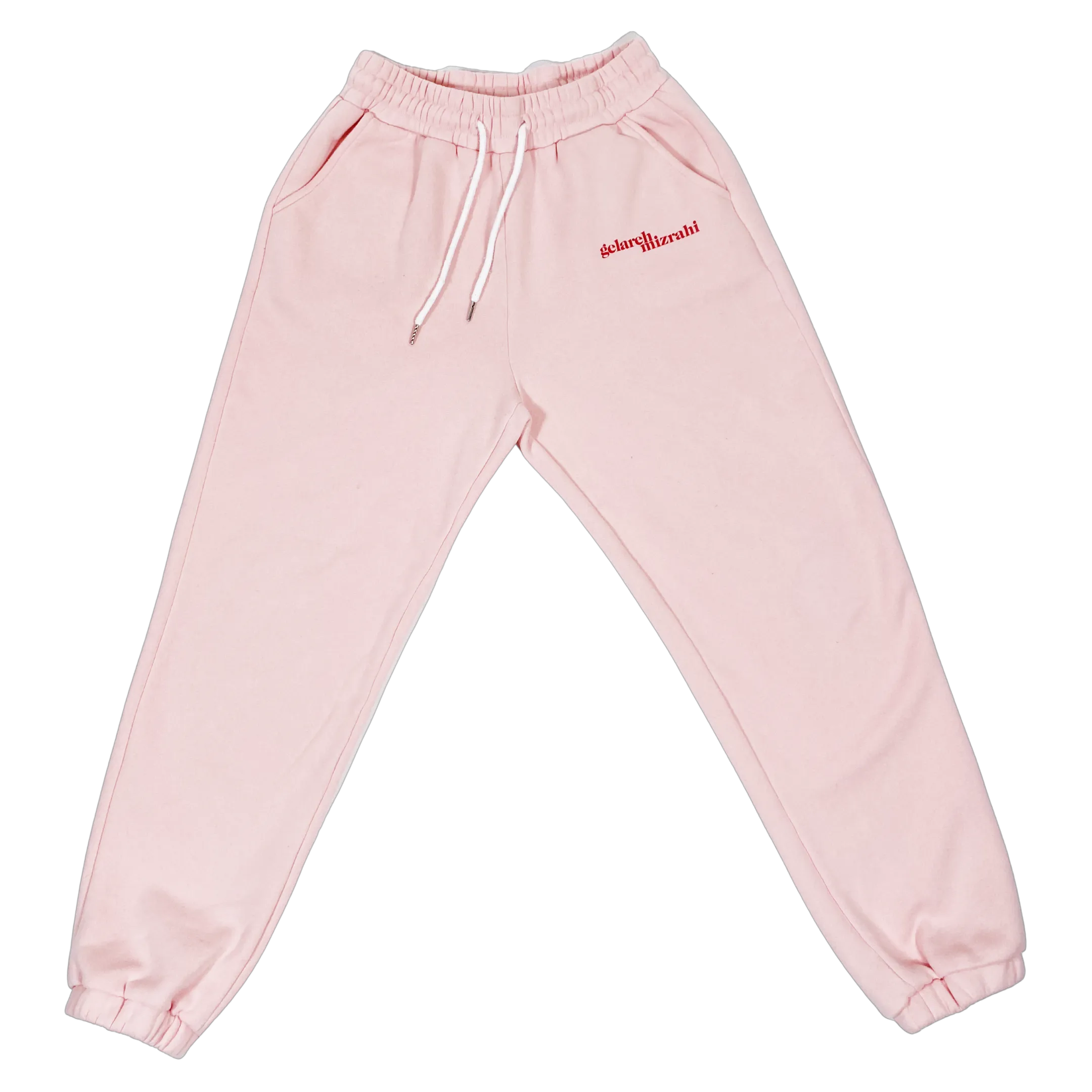 GELAREH MIZRAHI PINK LOGO SWEATPANTS