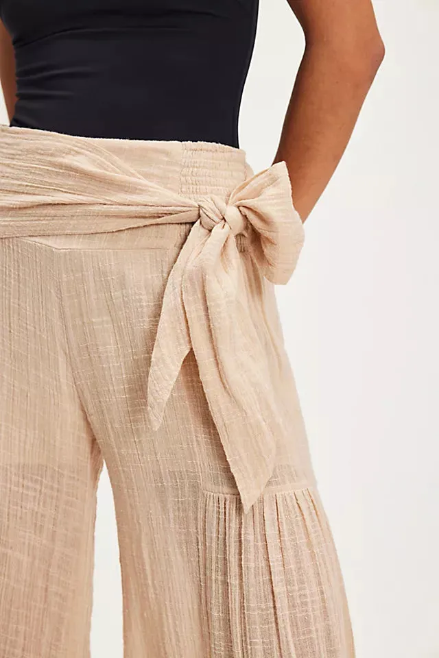 Good Day Wide Leg Pants - Sand