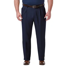 Haggar Mens Classic fit Dress Pants 44 / 29 Blue Solid
