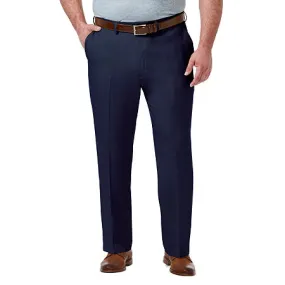 Haggar Mens Classic fit Dress Pants 46 / 30 Blue Solid