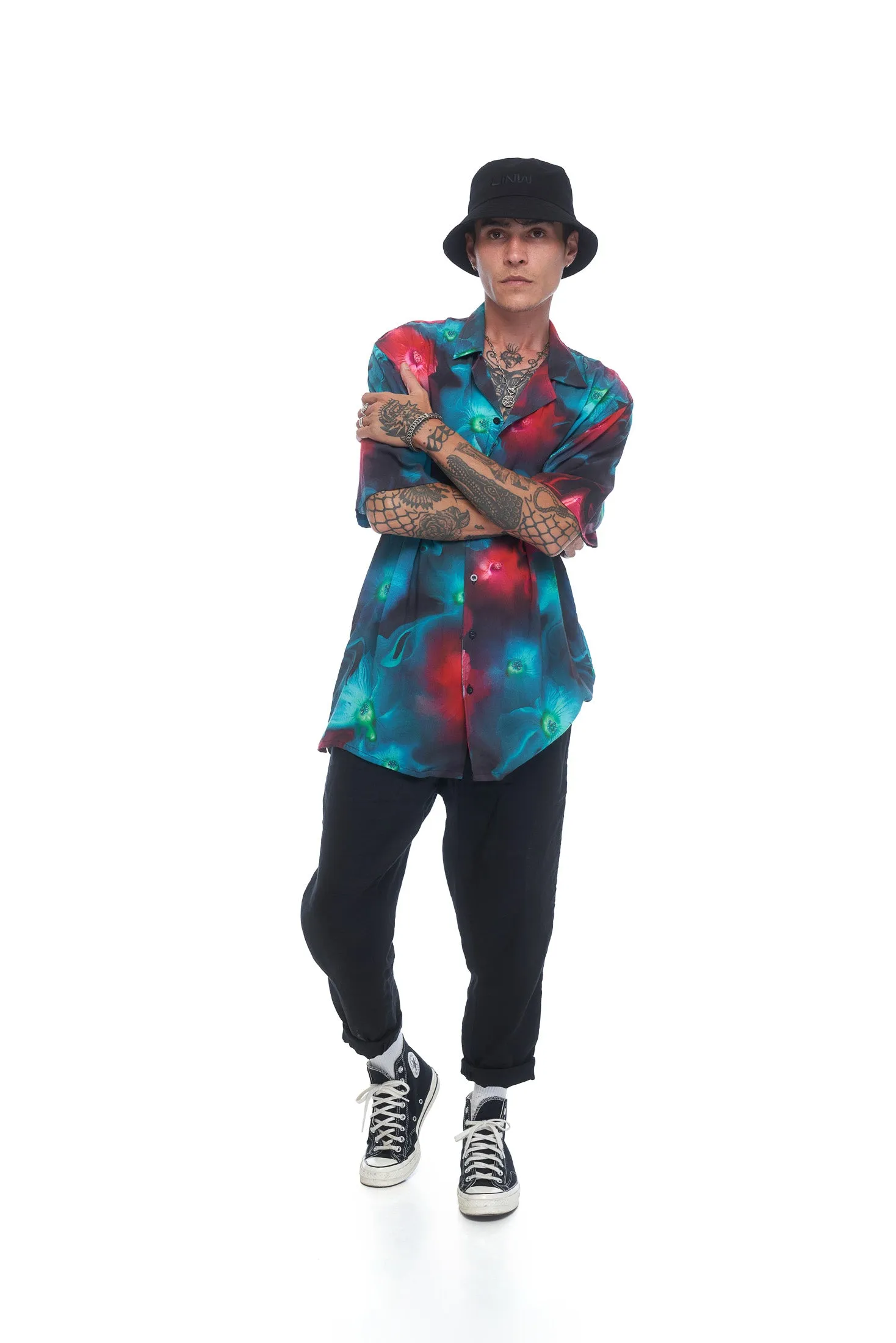 Hawaiian Bowler SS - Black