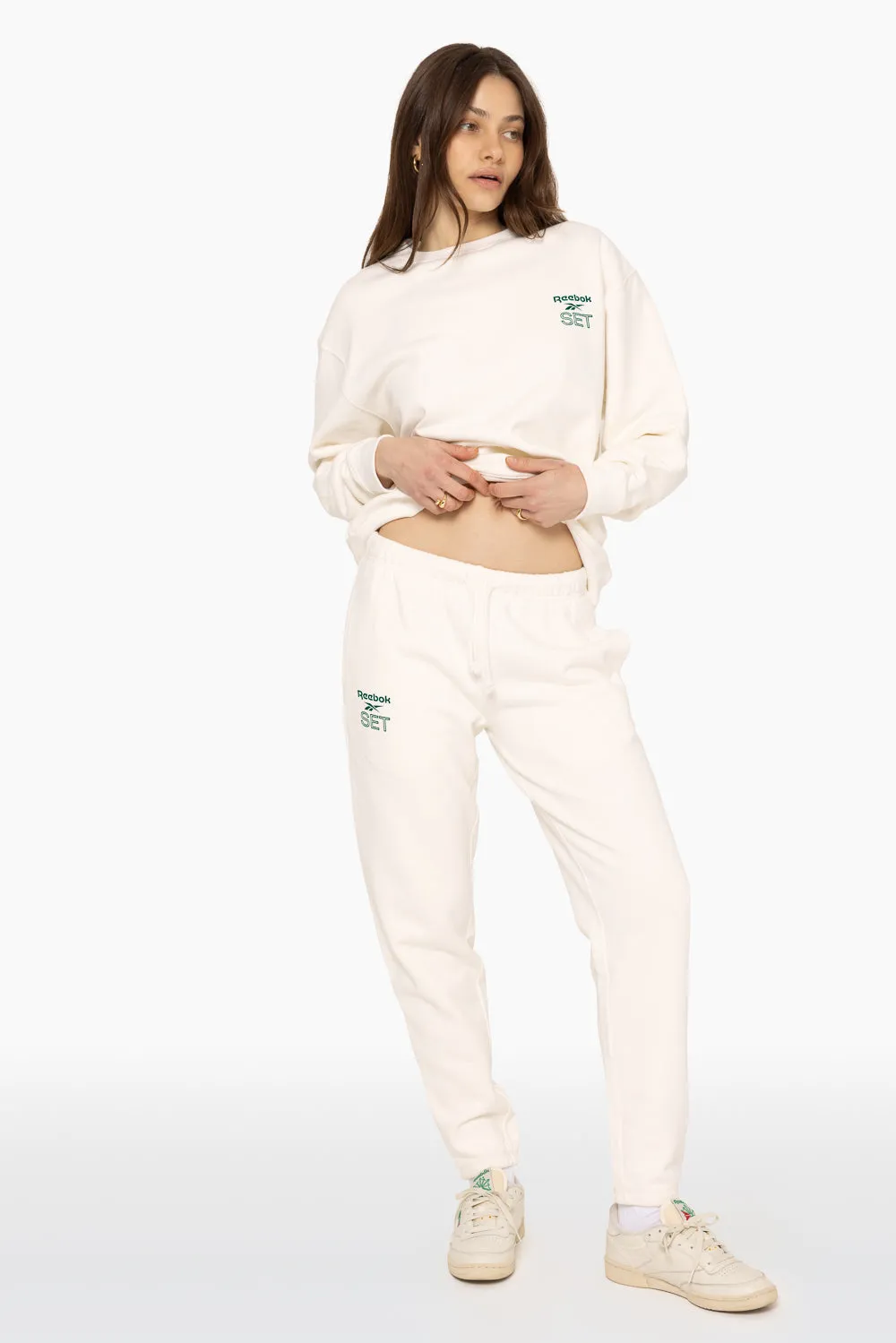 HEAVYWEIGHT SWEATS REEBOK X SET DRAWSTRING SWEATPANTS - BLANC