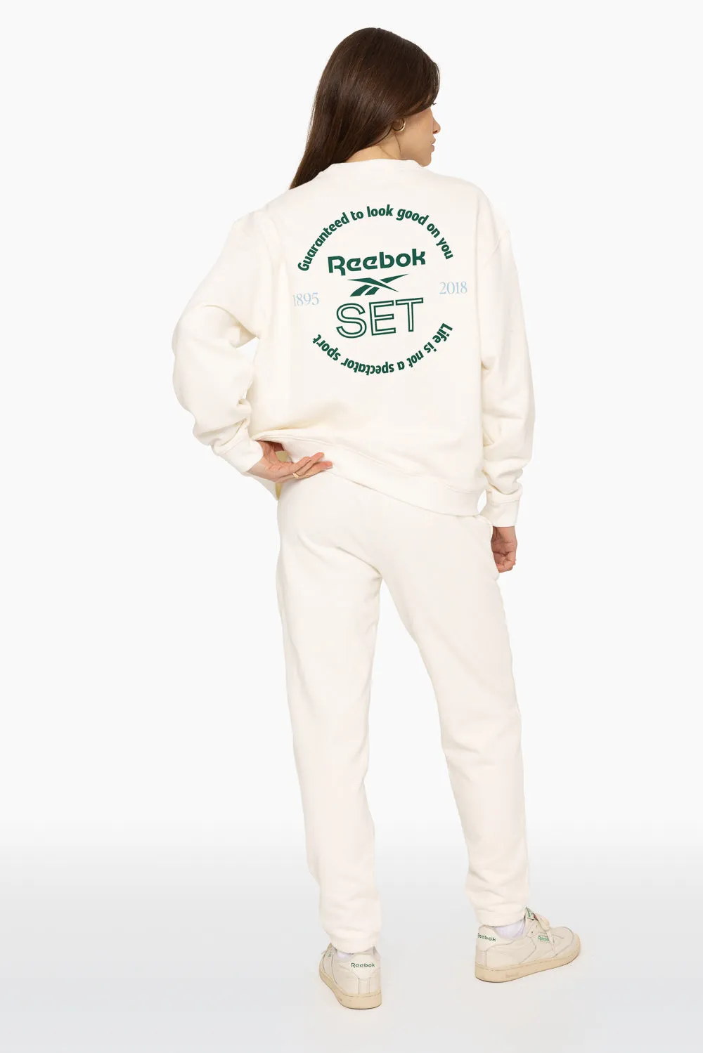 HEAVYWEIGHT SWEATS REEBOK X SET DRAWSTRING SWEATPANTS - BLANC