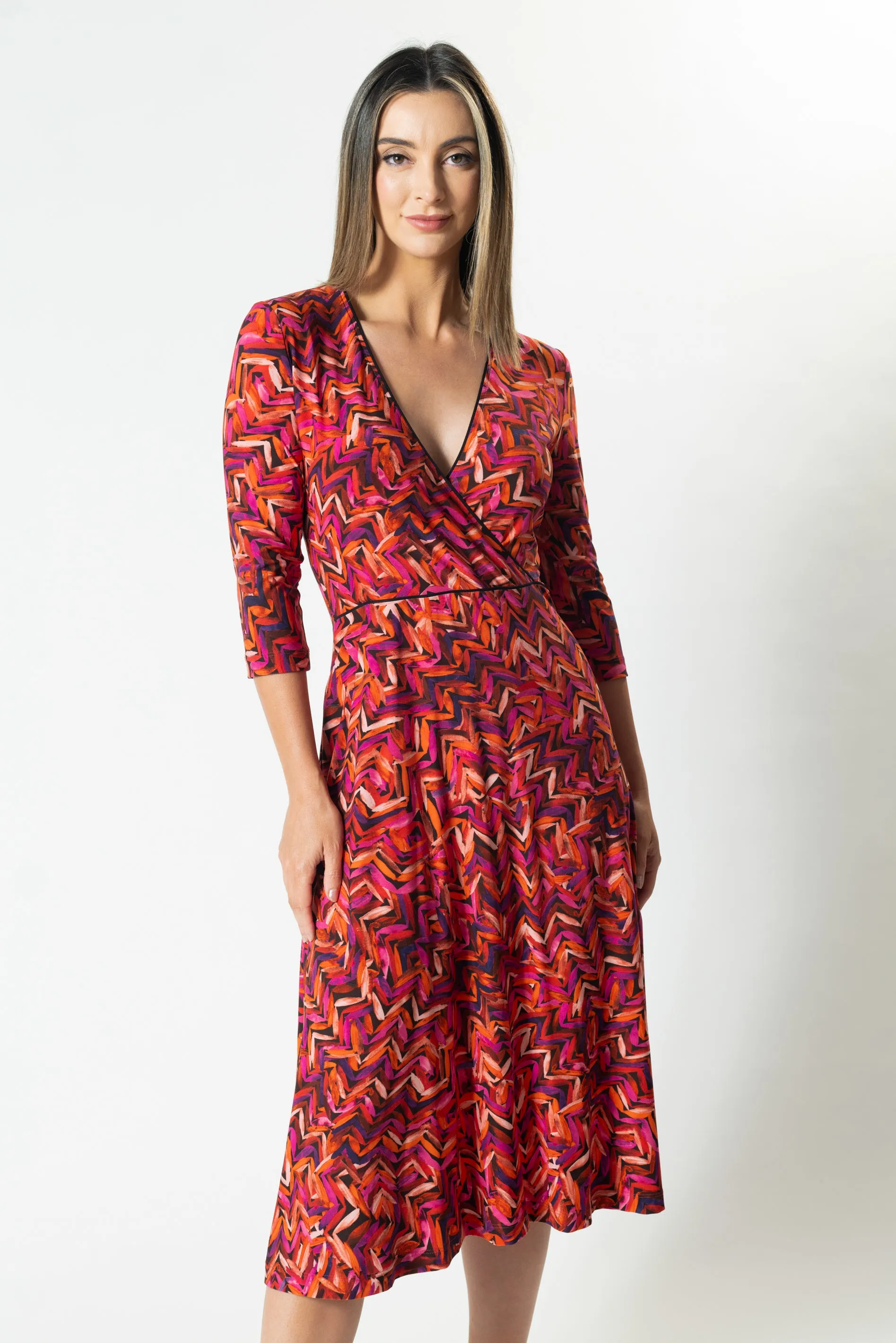HORIZONS Wrap Front A-Line Dress