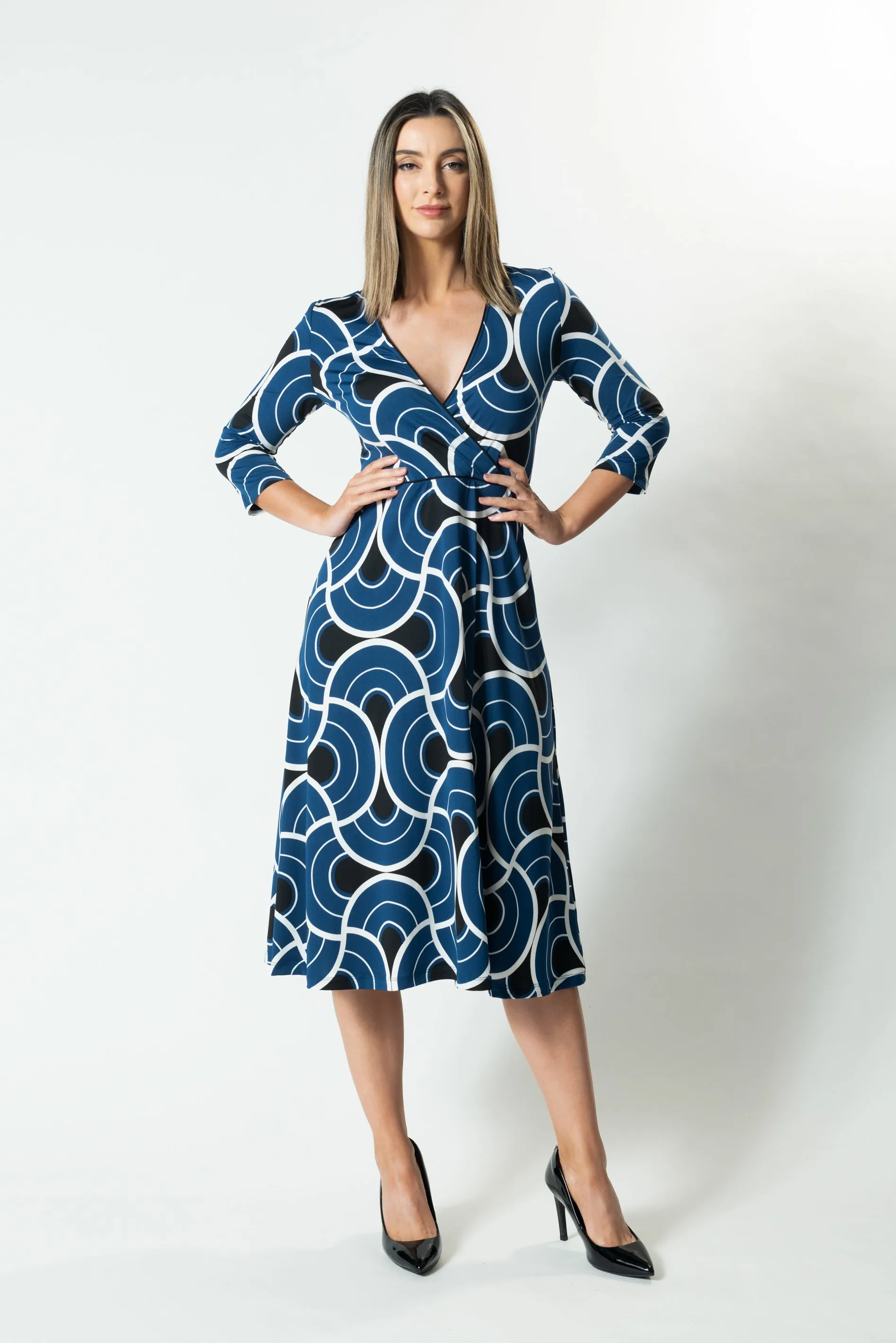 HORIZONS Wrap Front A-Line Dress