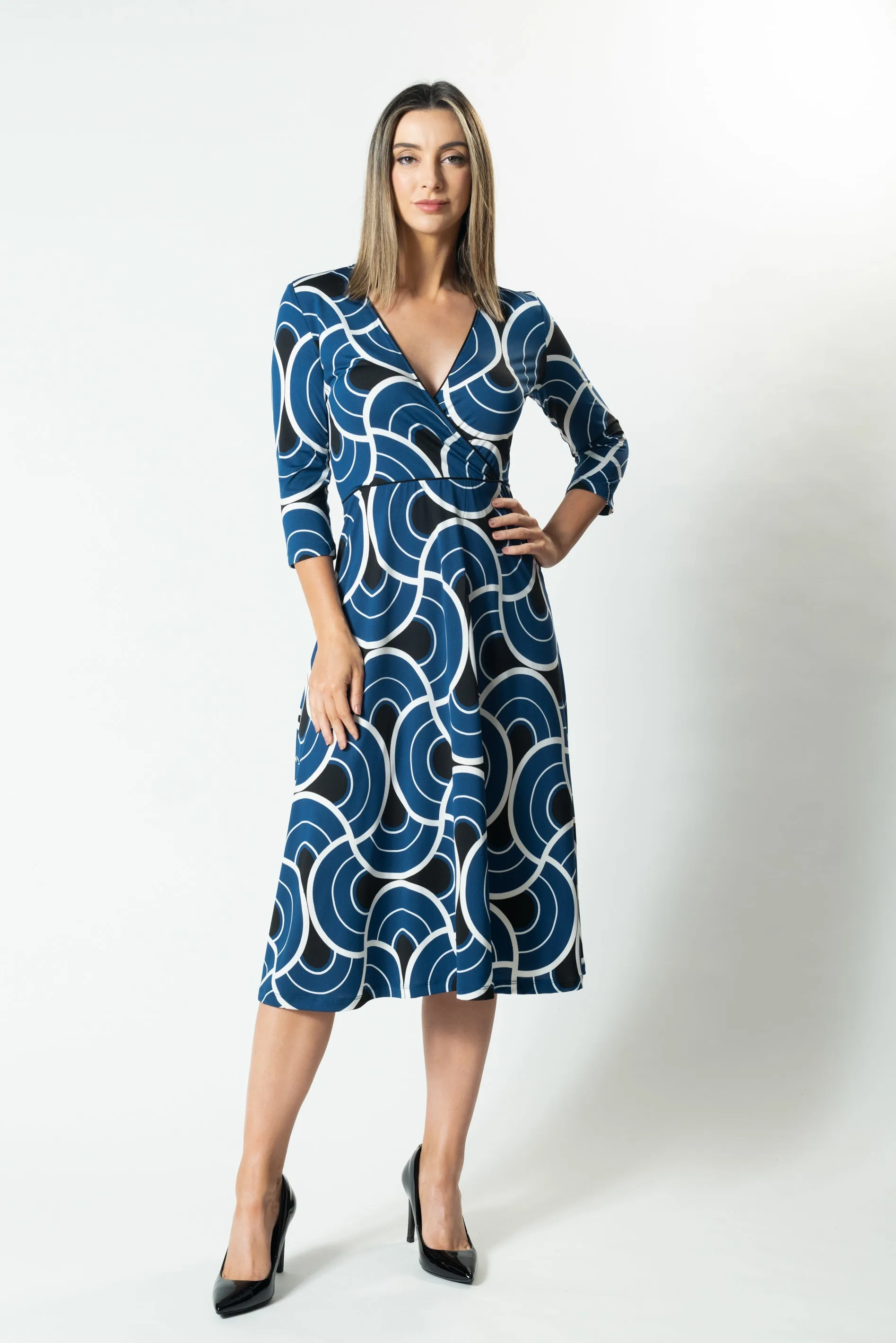 HORIZONS Wrap Front A-Line Dress