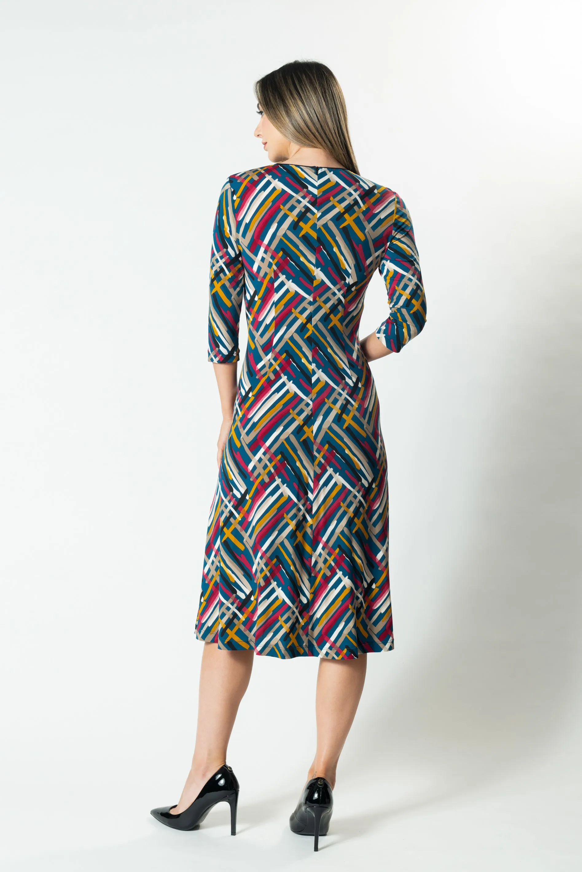 HORIZONS Wrap Front A-Line Dress