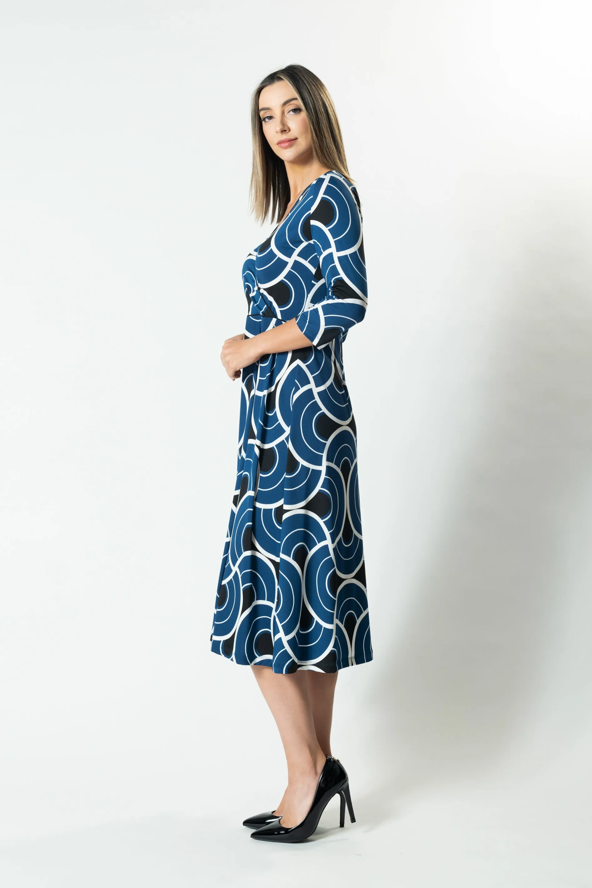HORIZONS Wrap Front A-Line Dress