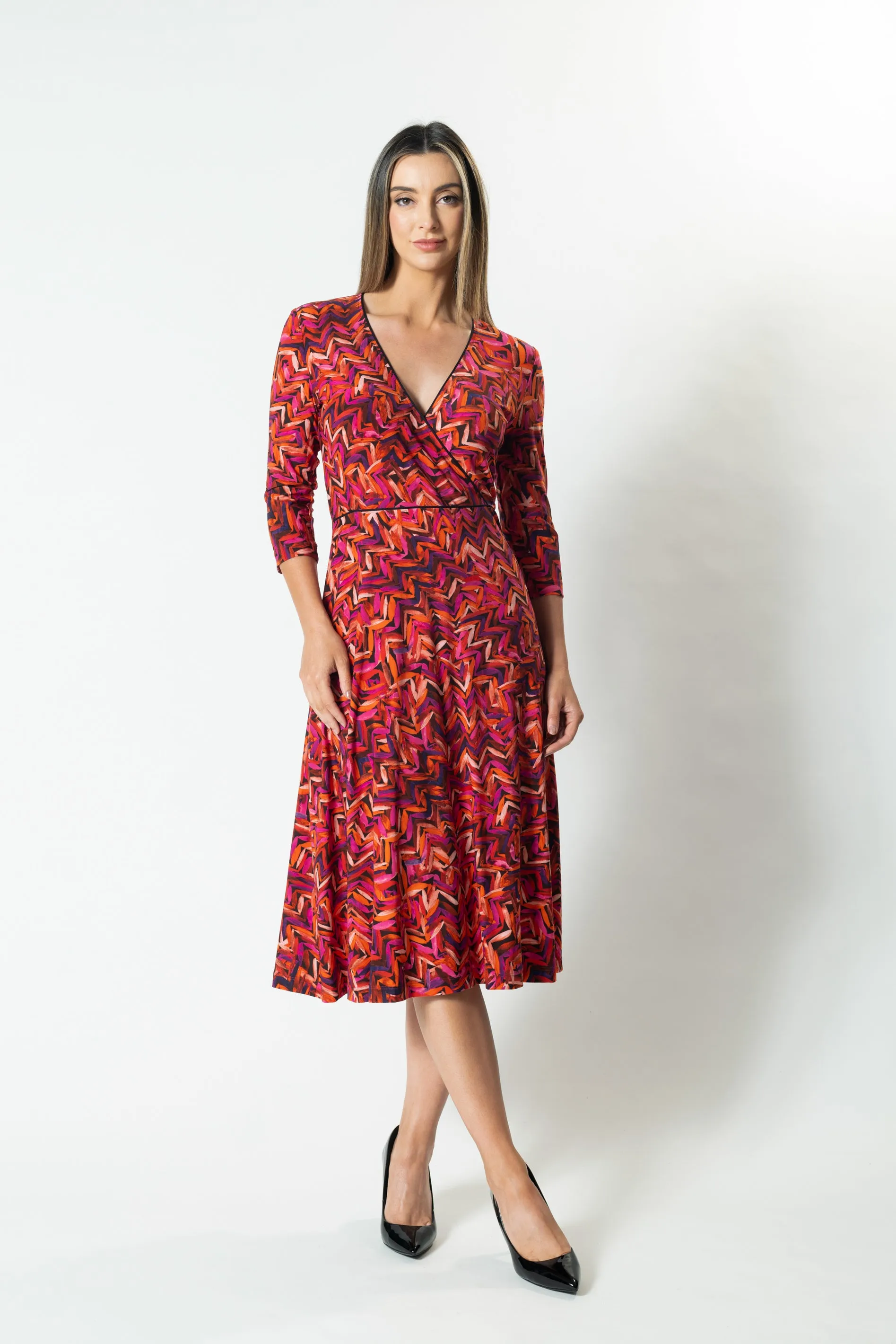 HORIZONS Wrap Front A-Line Dress