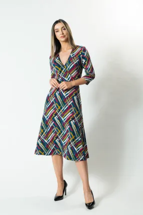 HORIZONS Wrap Front A-Line Dress