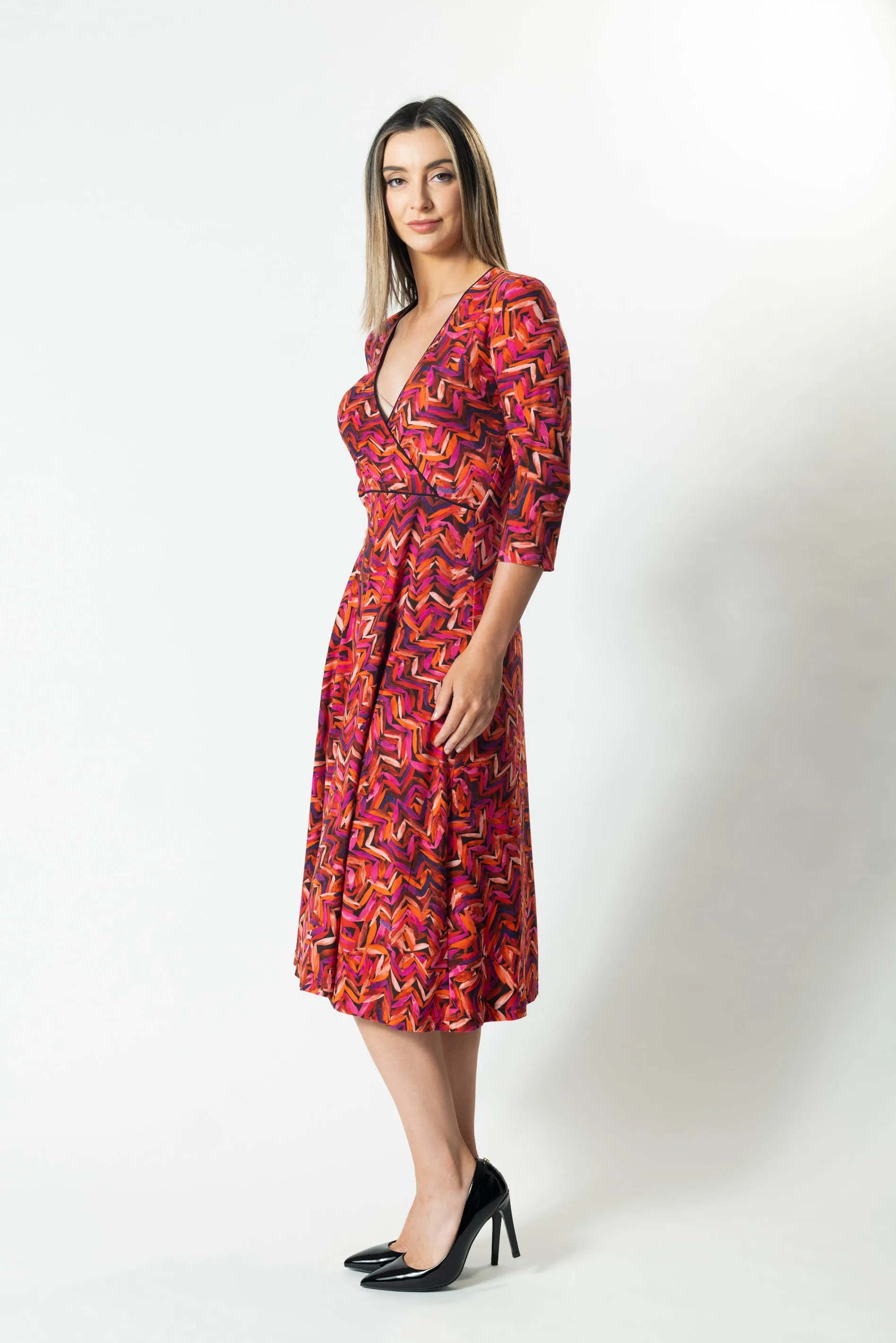 HORIZONS Wrap Front A-Line Dress