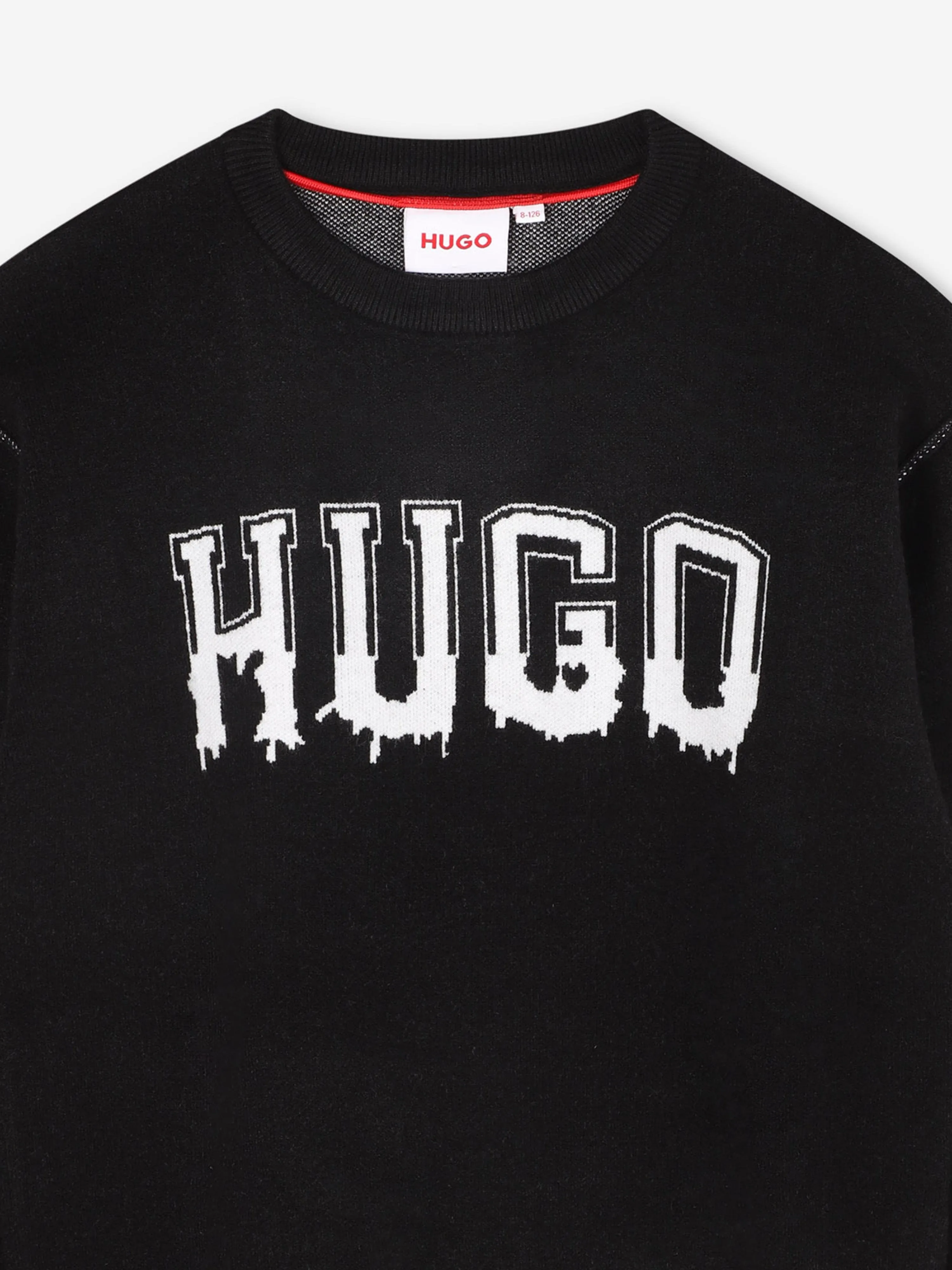 Hugo Boys Logo Jumper in Black