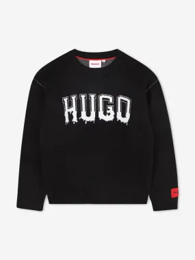 Hugo Boys Logo Jumper in Black