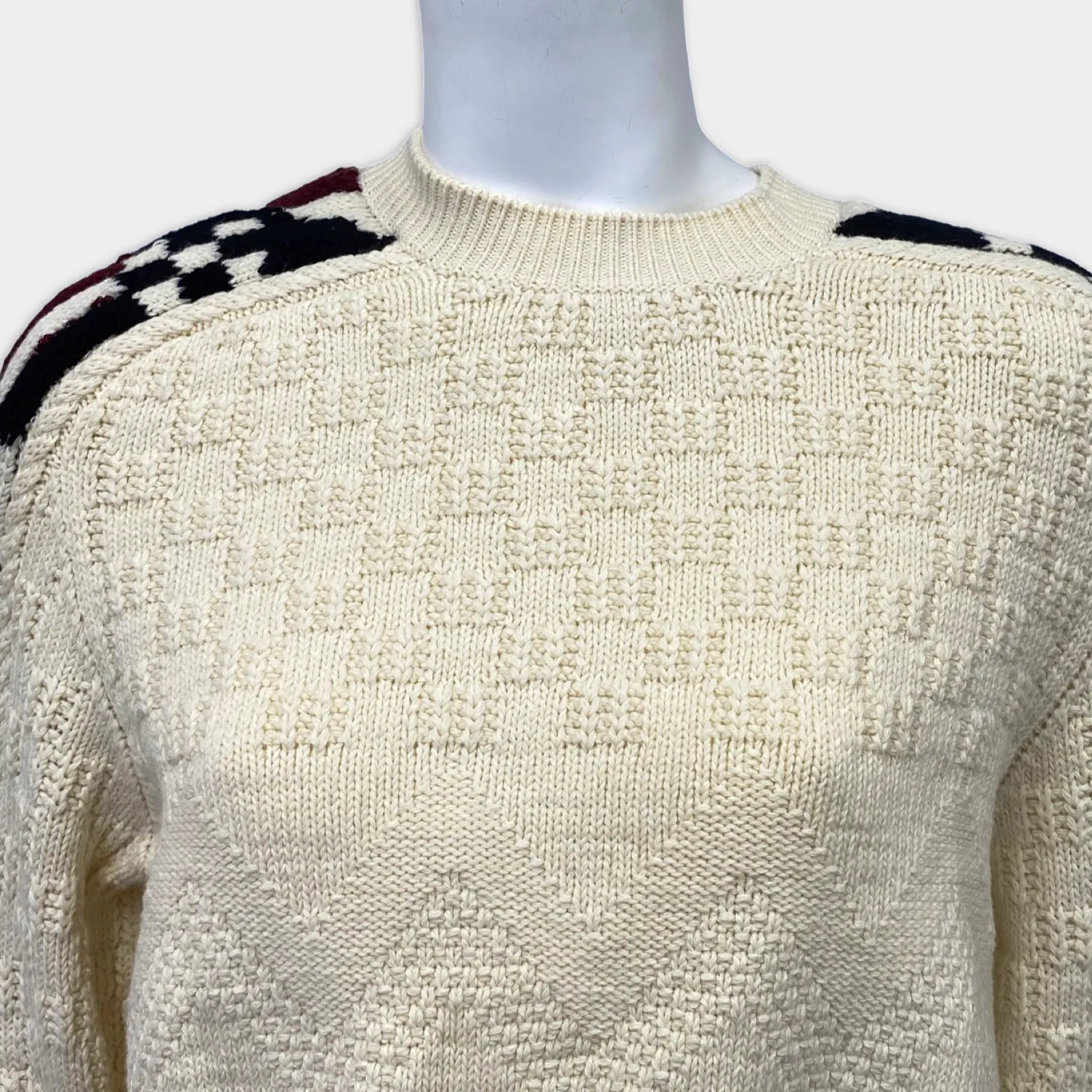 Isabel Marant Ecru Cropped Wool Jumper