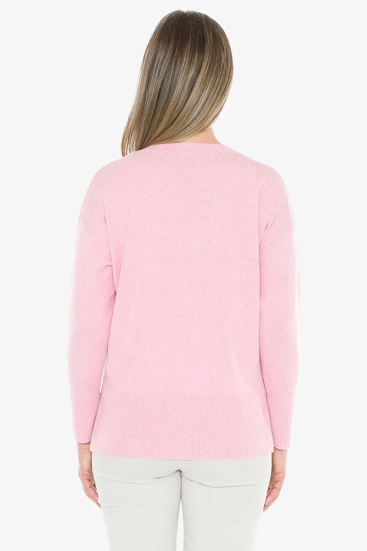 Jump V-Neck Rib Detail Jumper