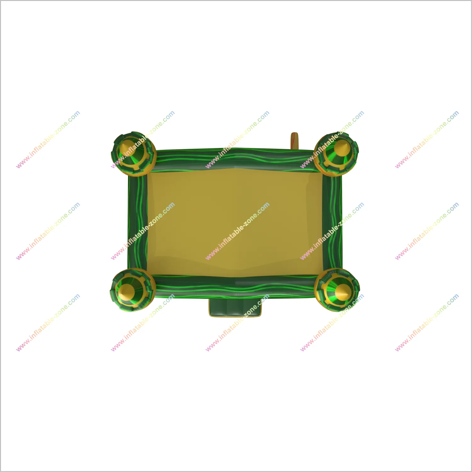 Jungle Castle Inflatable Bouncing House Marble Yellow And Green Inflatable Jumper Party Equipment Rental