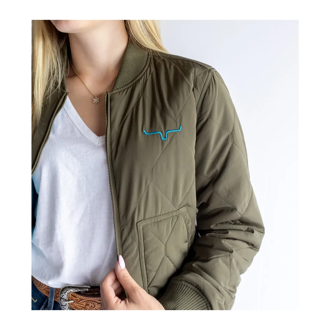 Kimes Ranch Women's Marinos Bomber Jacket Dark Army