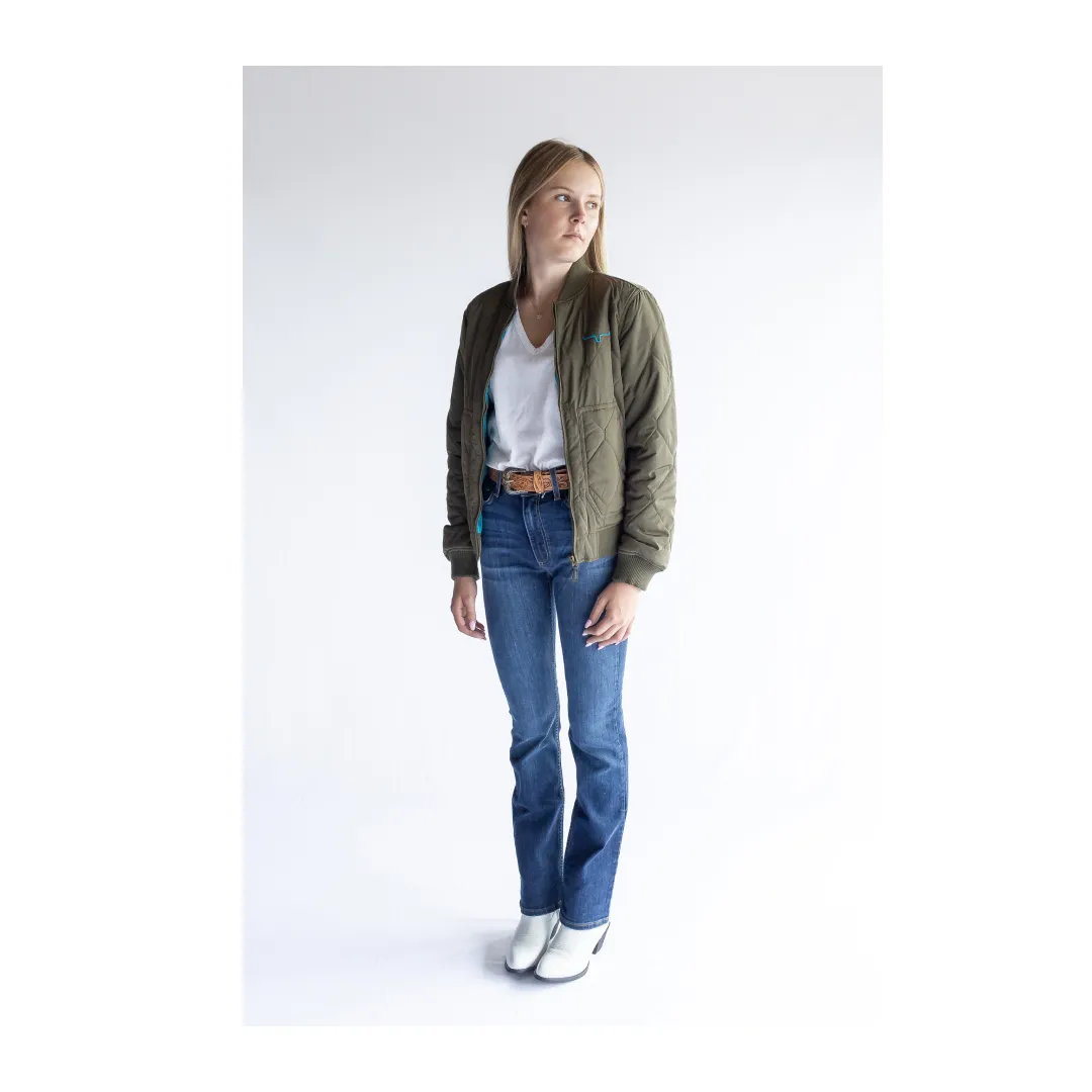 Kimes Ranch Women's Marinos Bomber Jacket Dark Army
