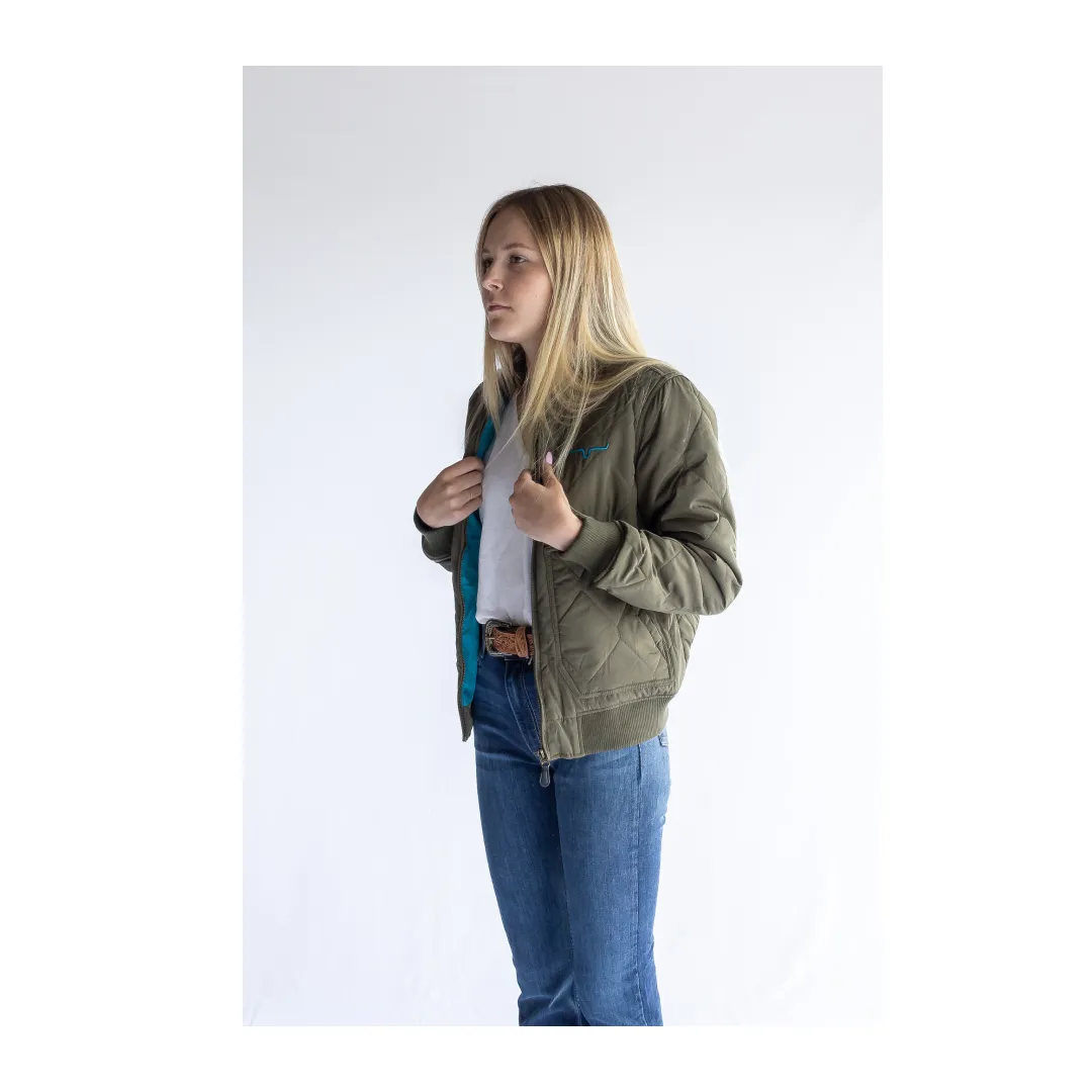 Kimes Ranch Women's Marinos Bomber Jacket Dark Army