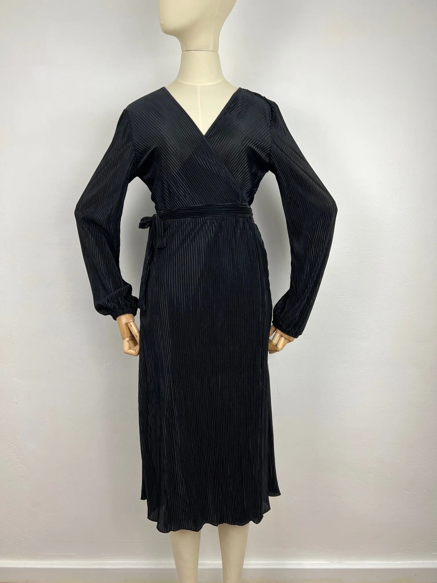 LA1178SS Pleated Wrap Dress