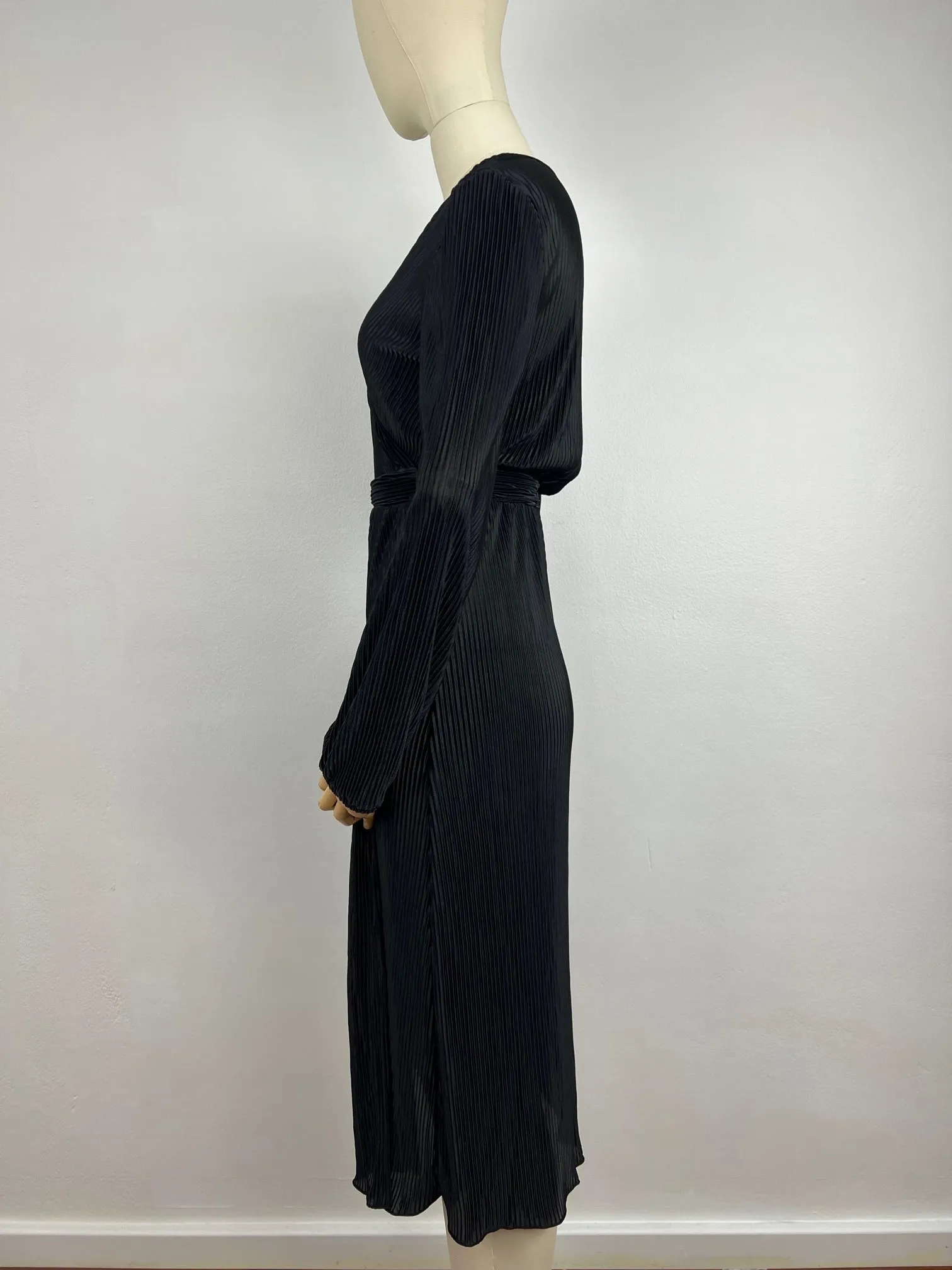 LA1178SS Pleated Wrap Dress