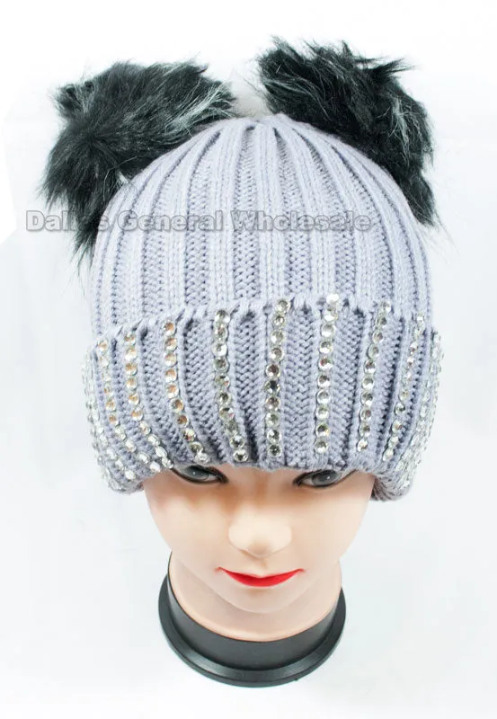 Ladies Pom Pom Ball Insulated Beanie Caps Wholesale