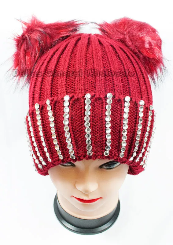 Ladies Pom Pom Ball Insulated Beanie Caps Wholesale