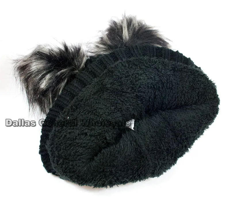 Ladies Pom Pom Ball Insulated Beanie Caps Wholesale