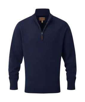 Lambswool Quarter Zip - Navy