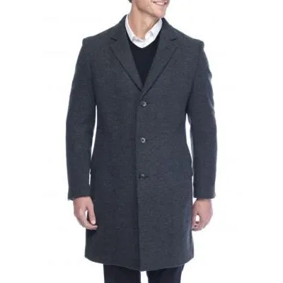 Lauren Ralph Lauren Mens Classic fit Overcoat Coat 48 L Grey Solid