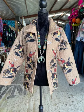 Lazy J in Gold Quilted Jacket