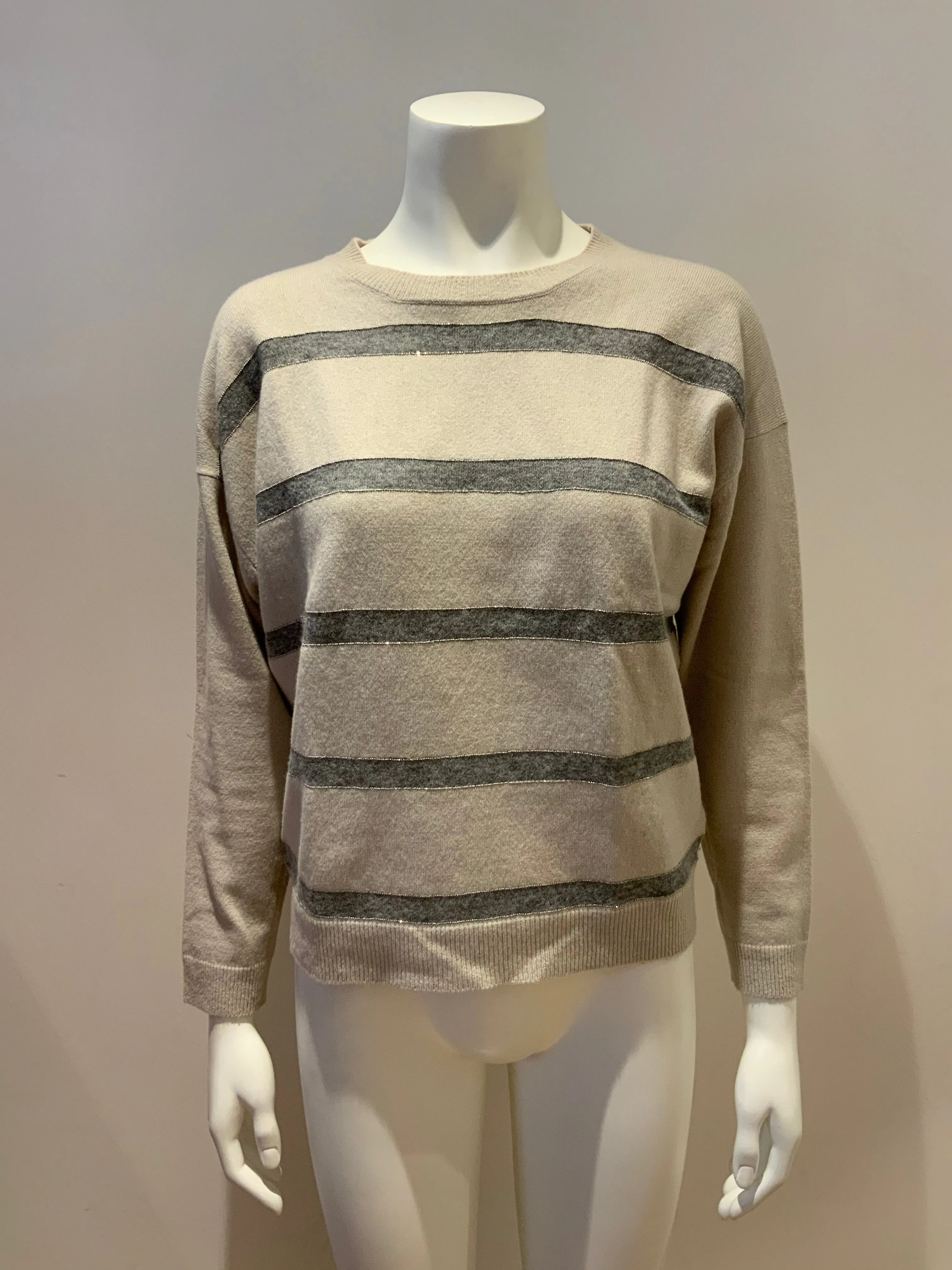 Le Civette Monili Cashmere & Wool Alpaca insert sweater jumper Size I 40 S Small ladies