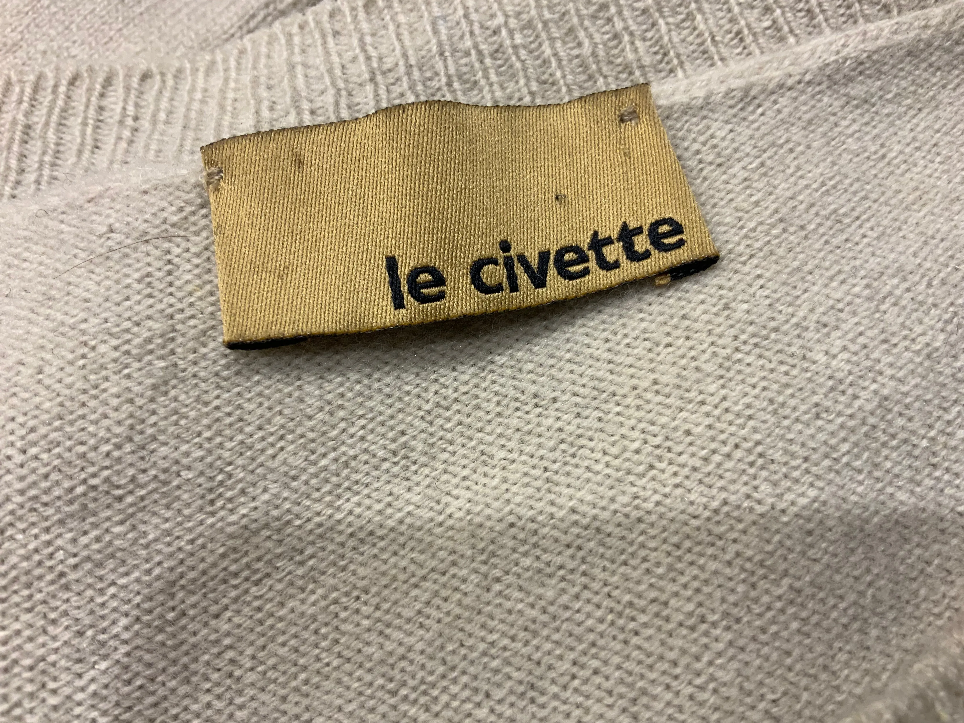 Le Civette Monili Cashmere & Wool Alpaca insert sweater jumper Size I 40 S Small ladies